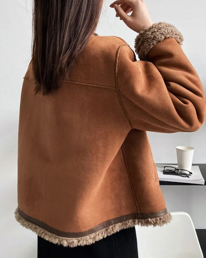 TOTE - JACKET WITH SHERPA BORDER
