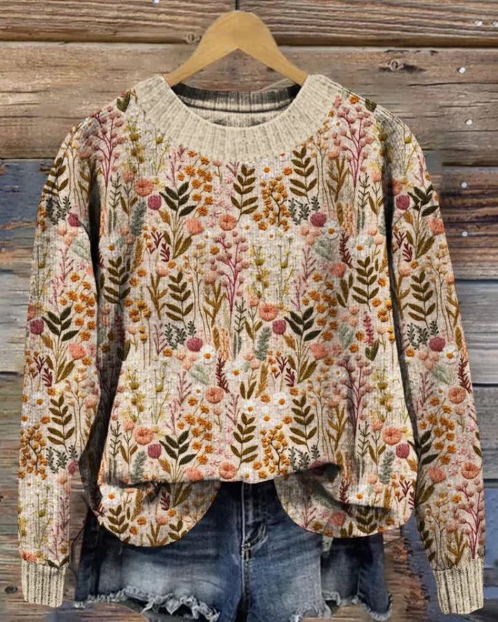 FENOM - SWEATER WITH FLOWERS