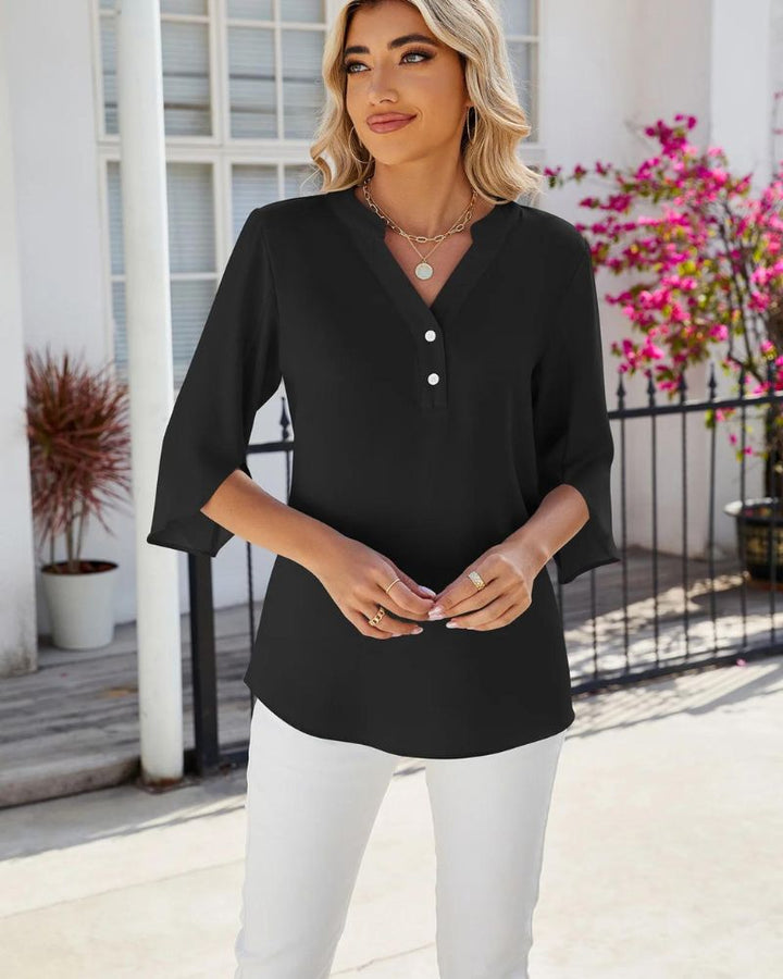 ICON - BLOUSE WITH V - NECK