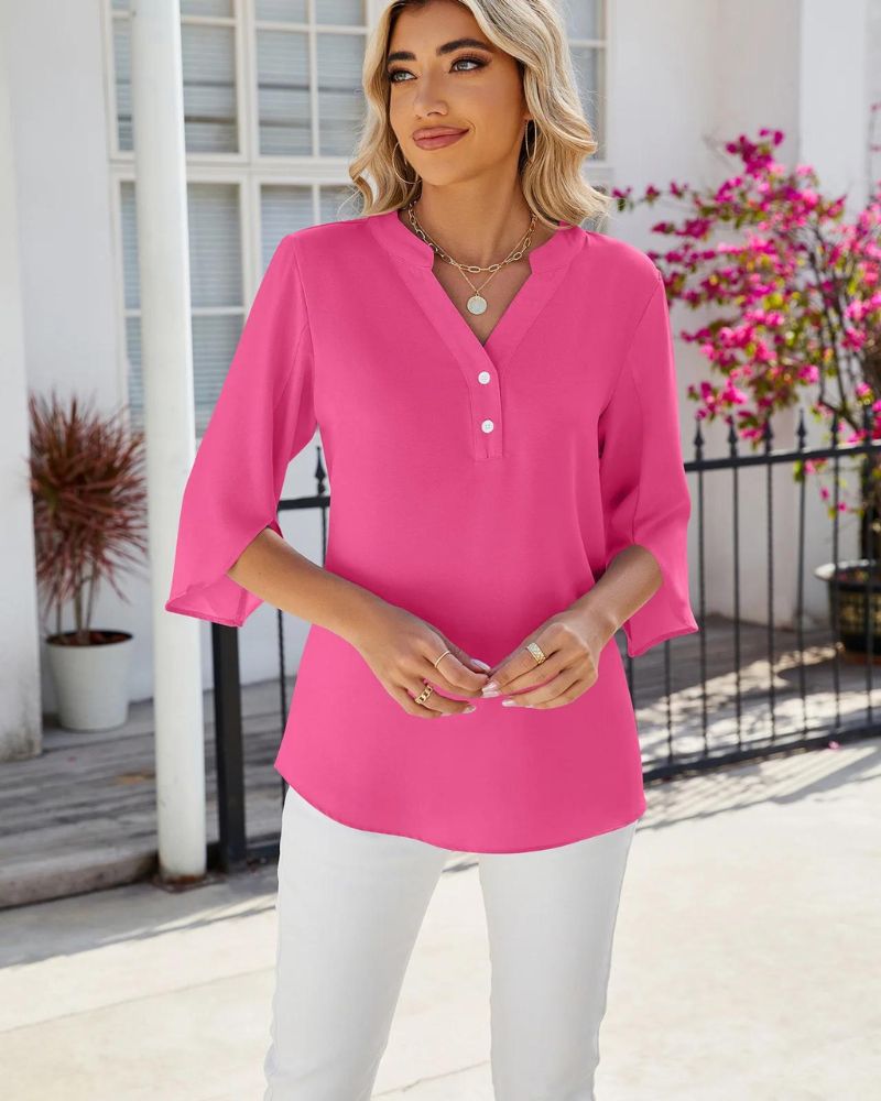 ICON - BLOUSE WITH V - NECK