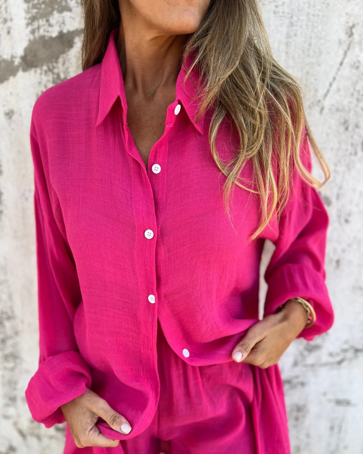 IZELA - Casual Shirt & Shorts Set