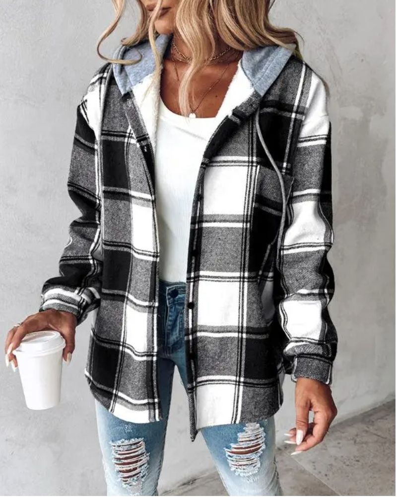 IMIRA - Soft Flannel Printed Jacket