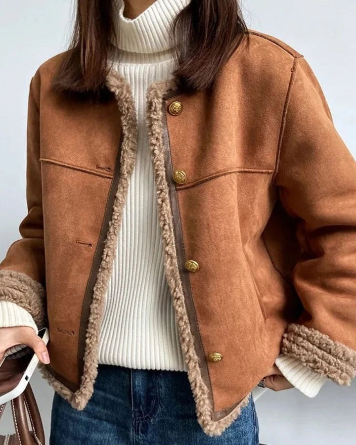 TOTE - JACKET WITH SHERPA BORDER