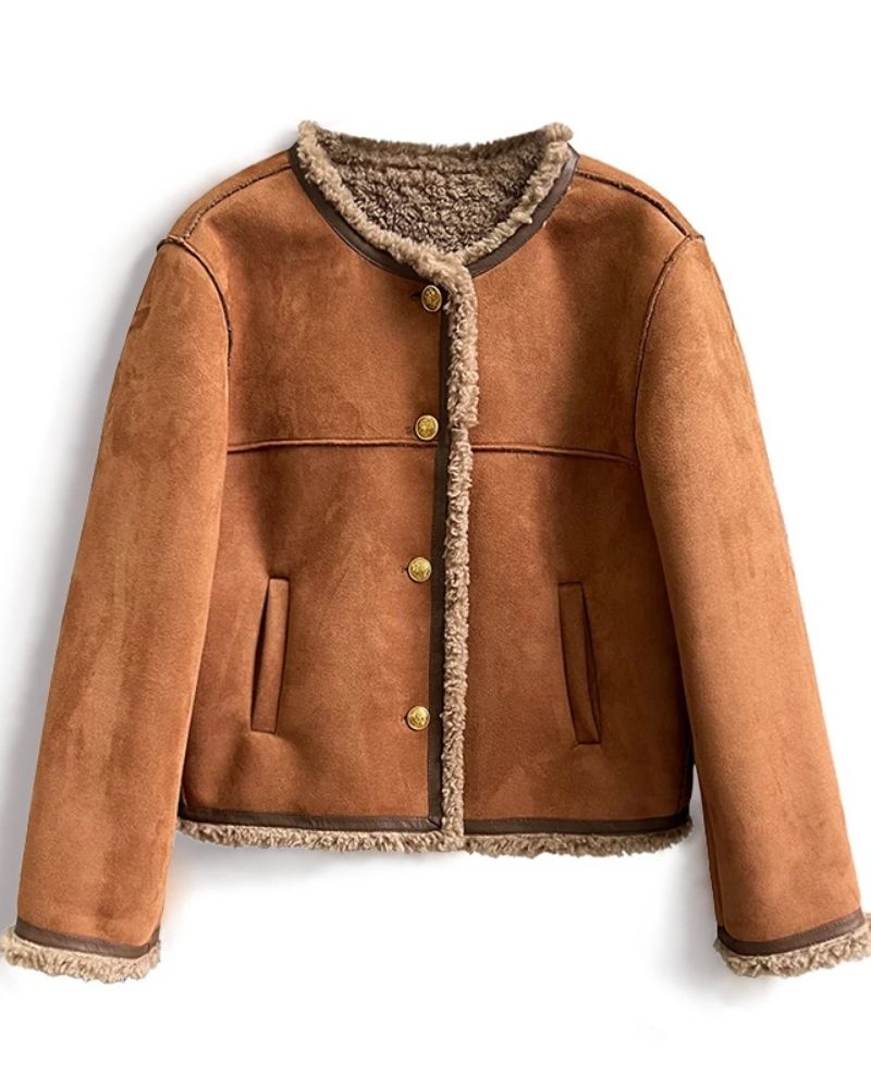 TOTE - JACKET WITH SHERPA BORDER