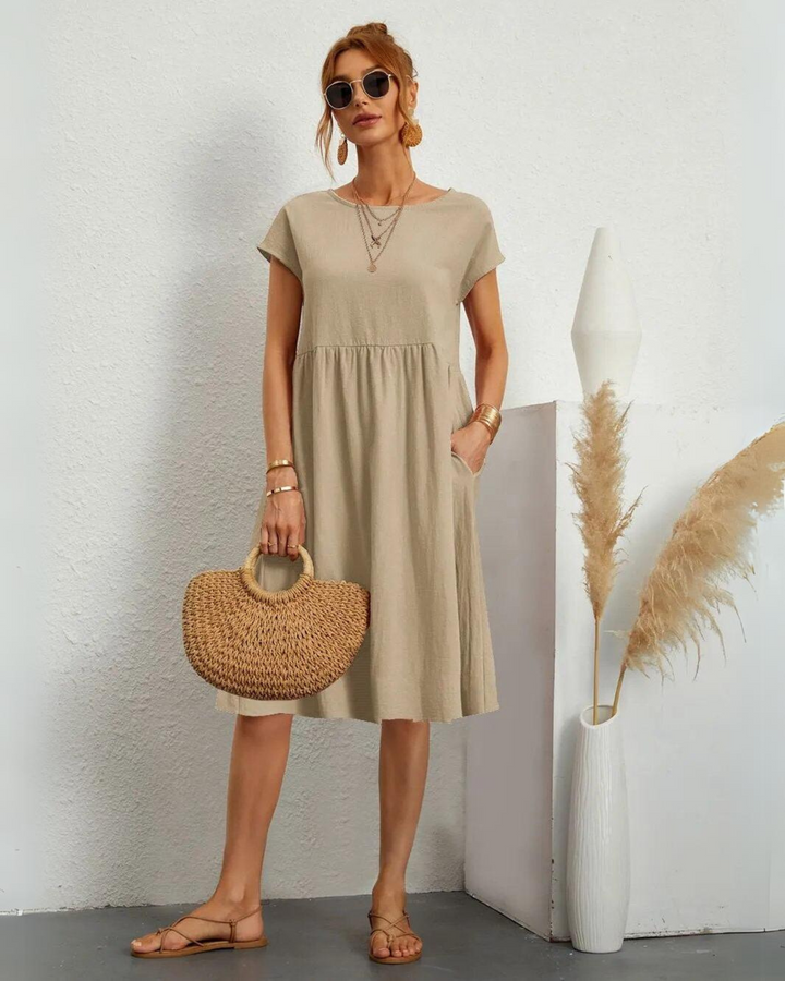 MILLA - O-NECK CASUAL SUMMER LOOSE FIT DRESS