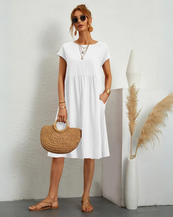 MILLA - O-NECK CASUAL SUMMER LOOSE FIT DRESS