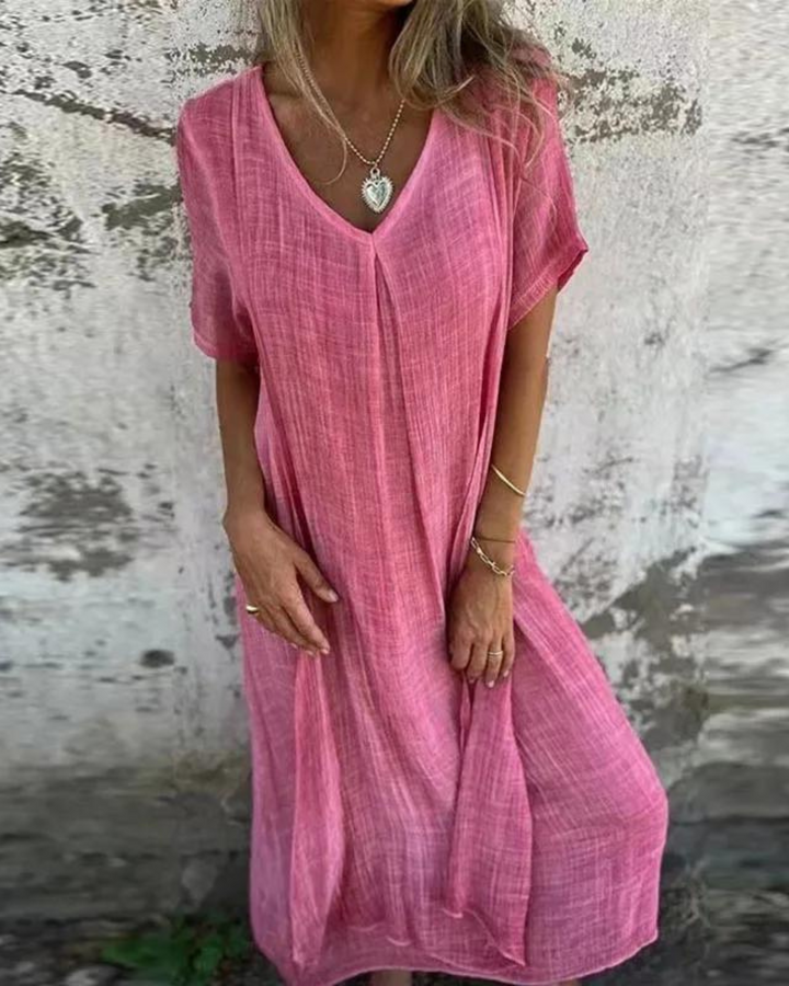 Lynne - Boho Linen dress