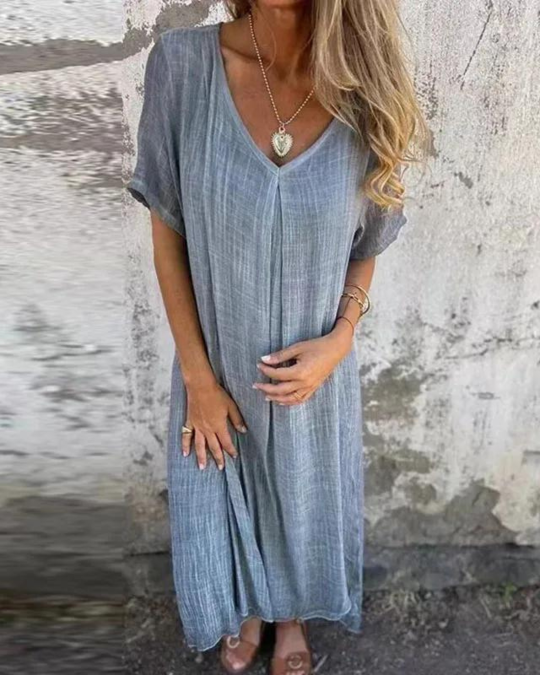 Lynne - Boho Linen dress