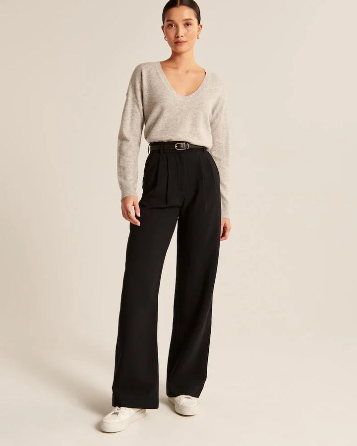 Tailored Wide-Leg Pants