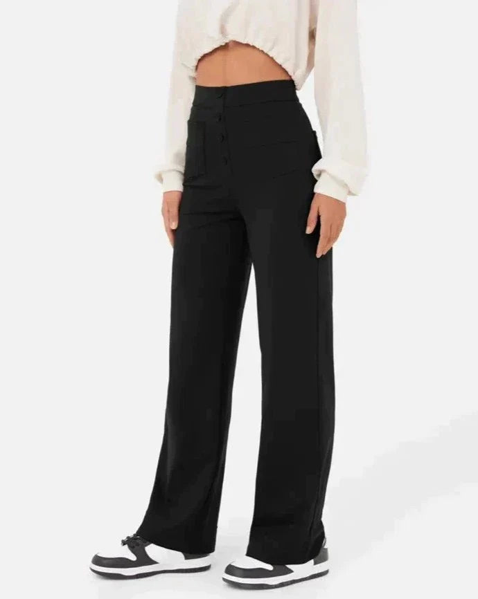 ANDY - High-waisted elastic casual pants